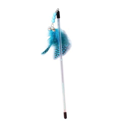 F Fityle Interaktives Katzenspielzeug, Katzen-Teaser-Stick, lustiges Trainingsspielzeug, Katzenfederspielzeug, Katzenstab-Spielzeug für Kätzchen, Haustiere, Blau F Fityle Interaktives Katzenspielzeug, Katzen-Teaser-Stick, lustiges Trainingsspielzeug, Katzenfederspielzeug, Katzenstab-Spielzeug für Kätzchen, Haustiere, Blau von F Fityle