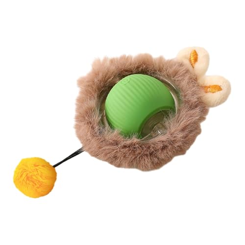 F Fityle Interaktives Katzenspielzeug, Katzenball, rollender Katzenball, Spielzeug mit Licht, mehrere Modi, beweglicher Ball für Hauskatzen, Kätzchen, GrÜn F Fityle Interaktives Katzenspielzeug, Katzenball, rollender Katzenball, Spielzeug mit Licht, mehrere Modi, beweglicher Ball für Hauskatzen, Kätzchen, GrÜn von F Fityle
