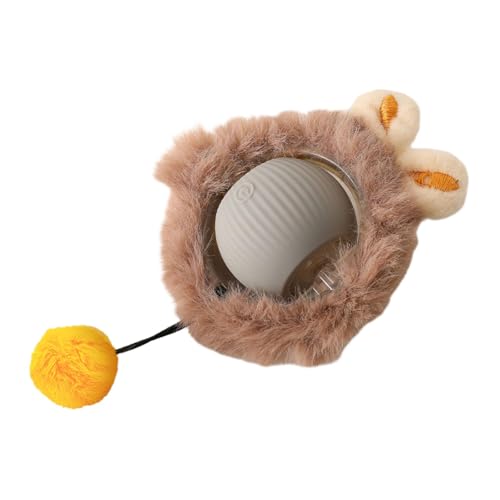 F Fityle Interaktives Katzenspielzeug, Katzenball, rollender Katzenball, Spielzeug mit Licht, mehrere Modi, beweglicher Ball für Hauskatzen, Kätzchen, Grau F Fityle Interaktives Katzenspielzeug, Katzenball, rollender Katzenball, Spielzeug mit Licht, mehrere Modi, beweglicher Ball für Hauskatzen, Kätzchen, Grau von F Fityle