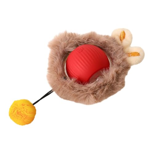 F Fityle Interaktives Katzenspielzeug, Katzenball, rollender Katzenball, Spielzeug mit Licht, mehrere Modi, beweglicher Ball für Hauskatzen, Kätzchen, Rot F Fityle Interaktives Katzenspielzeug, Katzenball, rollender Katzenball, Spielzeug mit Licht, mehrere Modi, beweglicher Ball für Hauskatzen, Kätzchen, Rot von F Fityle