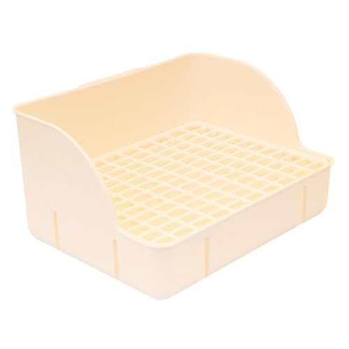 F Fityle Kaninchentoilette, Töpfchentrainer, langlebig, 29 x 22 x 15,5 cm, Pee-Pan-Tablett, Haustier-Toilettenkäfig, Toiletten-Bettwäsche-Box für Frettchen, weißes PP-Netz von F Fityle