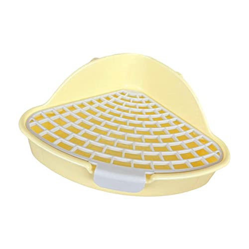 F Fityle Kaninchentoilette Ecke - Ecktoilette für Kleintiere Mit Haken - Häschen Toilettenbox für Hamster, Chinchilla, Meerschweinchen - Gelb F Fityle Kaninchentoilette Ecke - Ecktoilette für Kleintiere Mit Haken - Häschen Toilettenbox für Hamster, Chinchilla, Meerschweinchen - Gelb von F Fityle
