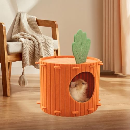 F Fityle Karottenkatzenbett für Innenkatzen spürte Katzenhöhle Kratzfest die ganze Saison entfernbar leicht zu reinigendes Spielplatzkätzchen Hideaway, 33cmx33cmx34cm F Fityle Karottenkatzenbett für Innenkatzen spürte Katzenhöhle Kratzfest die ganze Saison entfernbar leicht zu reinigendes Spielplatzkätzchen Hideaway, 33cmx33cmx34cm von F Fityle