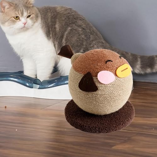 F Fityle Katze Kratzer Sisal Ball Cats Spiele Ball, lustige süße häusern Kratzfeste Kätzchen Haustier Vorräte, Schleifklauenstierkratzer, Braun F Fityle Katze Kratzer Sisal Ball Cats Spiele Ball, lustige süße häusern Kratzfeste Kätzchen Haustier Vorräte, Schleifklauenstierkratzer, Braun von F Fityle