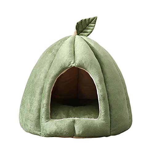 F Fityle Katze warmes Haus Hundezelt Nest rutschfeste Decke abnehmbares Kissen waschbare Blätter dekorative Höhle Haustierbett für Kätzchen drinnen Katzen, Grün 48x50x40cm F Fityle Katze warmes Haus Hundezelt Nest rutschfeste Decke abnehmbares Kissen waschbare Blätter dekorative Höhle Haustierbett für Kätzchen drinnen Katzen, Grün 48x50x40cm von F Fityle