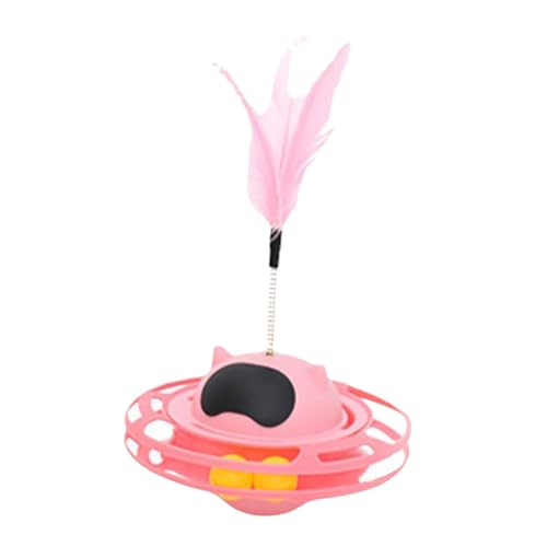 F Fityle Katzen-Ball-Tumbler-Spielzeug, Kätzchen-Katzen-Tumbler-Spielzeug, interaktives Kitty-Spielzeug, 360° drehbar, Rosa F Fityle Katzen-Ball-Tumbler-Spielzeug, Kätzchen-Katzen-Tumbler-Spielzeug, interaktives Kitty-Spielzeug, 360° drehbar, Rosa von F Fityle