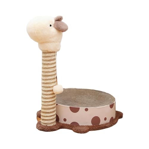 F Fityle Katzenbaum und Bett Kitten Lounge Wellpappe-Brett für kleine und Erwachsene Katzenmöbelschutz mit Spielball, Giraffe von F Fityle