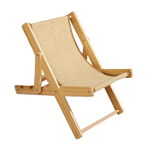 F Fityle Cat Lounge Chair, Katzenstuhl Lounge Balkon Sisal zum Ausruhen, Katze Lounge Sessel Verstellbar, Cat Hammock Bed Haustierbett für kleine Hunde, Katzen, Kaninchen, Welpen, Beigefarbenes Sisal von F Fityle