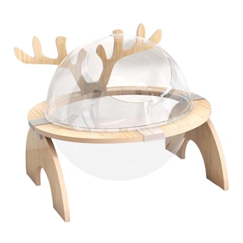 F Fityle Katzenbett mit Hirschmotiv, Schlafnest, Katzenmöbel, moderner Holzständer, Katzenspielzeug, Haustierzubehör, Ganzjahres-Haustierbett, Katzennest, S mit Oberteil F Fityle Katzenbett mit Hirschmotiv, Schlafnest, Katzenmöbel, moderner Holzständer, Katzenspielzeug, Haustierzubehör, Ganzjahres-Haustierbett, Katzennest, S mit Oberteil von F Fityle