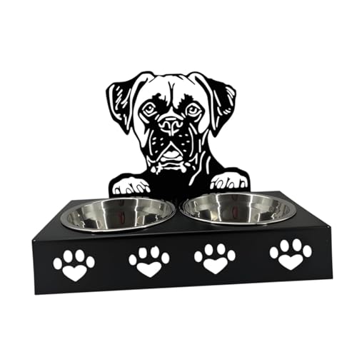F Fityle Katzenfutter und Wasserschale Haustierverfügungsschale Erhöhter Welpe Wasserstillstand Haustierhund Schüssel Doppelkatze Schüssel für Katzen Kätzchen, D von F Fityle
