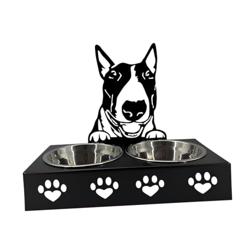 F Fityle Katzenfutter und Wasserschale Haustierverfügungsschale Erhöhter Welpe Wasserstillstand Haustierhund Schüssel Doppelkatze Schüssel für Katzen Kätzchen, E von F Fityle
