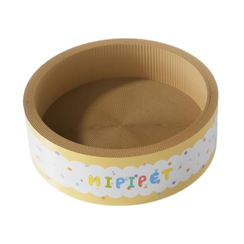 F Fityle Katzenkratzbett, Kratzbrett, interaktives Spielspielzeug, Wellpappe, Haustierbedarf für Hauskatzen, Katzenkratzbrett, Gelb F Fityle Katzenkratzbett, Kratzbrett, interaktives Spielspielzeug, Wellpappe, Haustierbedarf für Hauskatzen, Katzenkratzbrett, Gelb von F Fityle