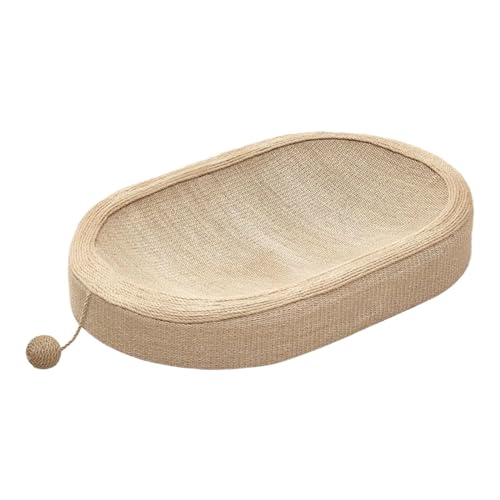 F Fityle Katzenkratzbrett, Lounge-Bett, Nest, Möbelschutz, Heimtierbedarf, langlebig, zum Schlafen, für Kätzchen, Katzenkratzbrett, Katzenkratzbrett, oval mit Sisalball F Fityle Katzenkratzbrett, Lounge-Bett, Nest, Möbelschutz, Heimtierbedarf, langlebig, zum Schlafen, für Kätzchen, Katzenkratzbrett, Katzenkratzbrett, oval mit Sisalball von F Fityle