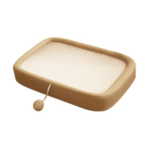 F Fityle Katzenkratzbrett, Lounge mit Spielball, Sisal, Schlafsofa, Möbelschutz für Haustierspielzeug, Kätzchen, kleine, mittelgroße und große Katzen, Beige F Fityle Katzenkratzbrett, Lounge mit Spielball, Sisal, Schlafsofa, Möbelschutz für Haustierspielzeug, Kätzchen, kleine, mittelgroße und große Katzen, Beige von F Fityle