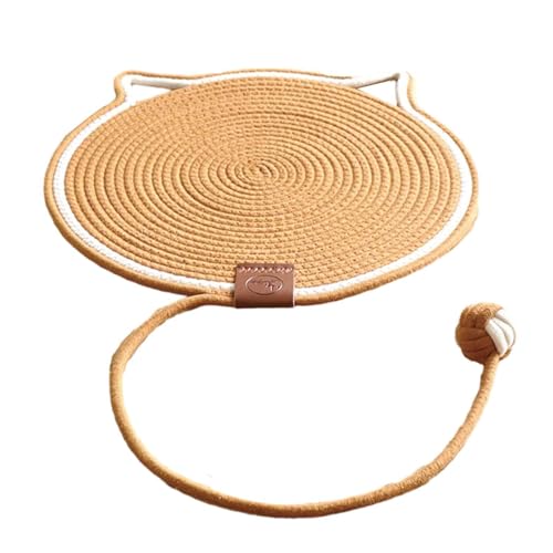 F Fityle Katzenkratzmatte, Katzenkratzunterlage, rutschfeste Bodenkratzunterlage, Katzenschlafmatte mit Ball für Hauskatzen, braun F Fityle Katzenkratzmatte, Katzenkratzunterlage, rutschfeste Bodenkratzunterlage, Katzenschlafmatte mit Ball für Hauskatzen, braun von F Fityle
