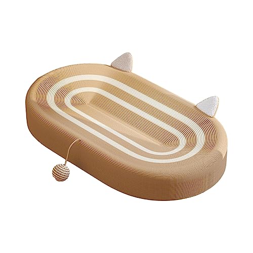 F Fityle Katzenkratzpad mit Spielzeug, Katzen Kratzbrett Sisal, Kratzunterlage Katze, Kratzbrett Pappe Oval, Kratzmöbel Kratzspielzeug, Interaktives Kratzbrett Wellpappe, Cat Scratching Board, Stil c F Fityle Katzenkratzpad mit Spielzeug, Katzen Kratzbrett Sisal, Kratzunterlage Katze, Kratzbrett Pappe Oval, Kratzmöbel Kratzspielzeug, Interaktives Kratzbrett Wellpappe, Cat Scratching Board, Stil c von F Fityle