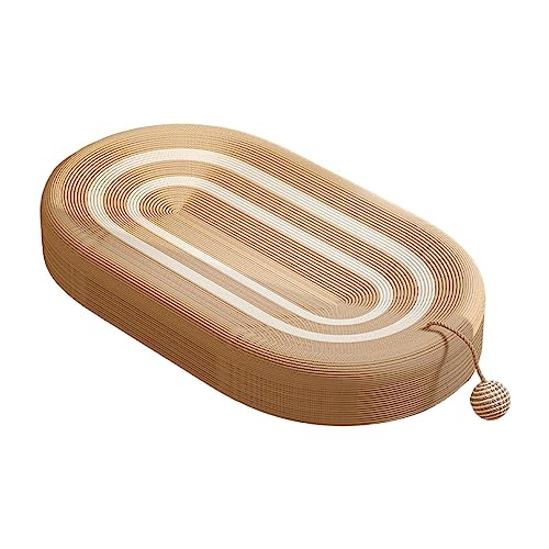 F Fityle Katzenkratzpad mit Spielzeug, Katzen Kratzbrett Sisal, Kratzunterlage Katze, Kratzbrett Pappe Oval, Kratzmöbel Kratzspielzeug, Interaktives Kratzbrett Wellpappe, Cat Scratching Board, Stil a F Fityle Katzenkratzpad mit Spielzeug, Katzen Kratzbrett Sisal, Kratzunterlage Katze, Kratzbrett Pappe Oval, Kratzmöbel Kratzspielzeug, Interaktives Kratzbrett Wellpappe, Cat Scratching Board, Stil a von F Fityle
