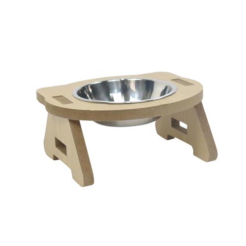 F Fityle Katzennapf, Tierfutter Und Wassernäpfe, mit Rutschfestem Holzständer, Hundefutternapf Und, Einzelschüssel F Fityle Katzennapf, Tierfutter Und Wassernäpfe, mit Rutschfestem Holzständer, Hundefutternapf Und, Einzelschüssel von F Fityle
