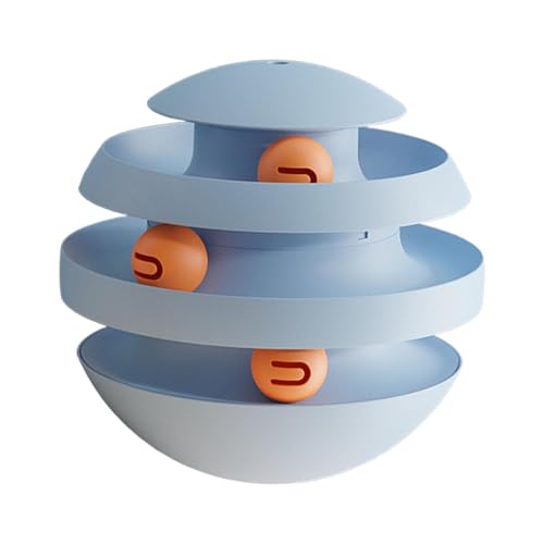 F Fityle Katzenspielzeug Roller Turntable Track Ball Lustiges Spielzeug mit DREI Bällen, Cat Track Ball Turntable Katzenspielzeug Bälle Kätzchen, Hellblau F Fityle Katzenspielzeug Roller Turntable Track Ball Lustiges Spielzeug mit DREI Bällen, Cat Track Ball Turntable Katzenspielzeug Bälle Kätzchen, Hellblau von F Fityle