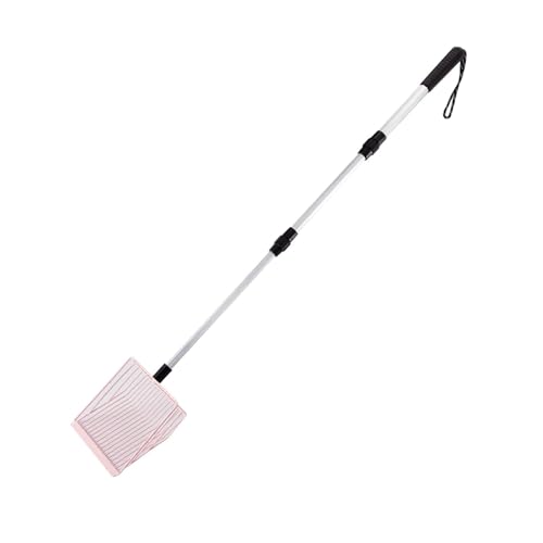 F Fityle Katzenstreu-Siebschaufel, Katzenstreu-Sieb mit tiefen Schaufeln, Stabiler, Langer Griff, ausziehbare Katzenstreuschaufel für Häschen, ROSA von F Fityle