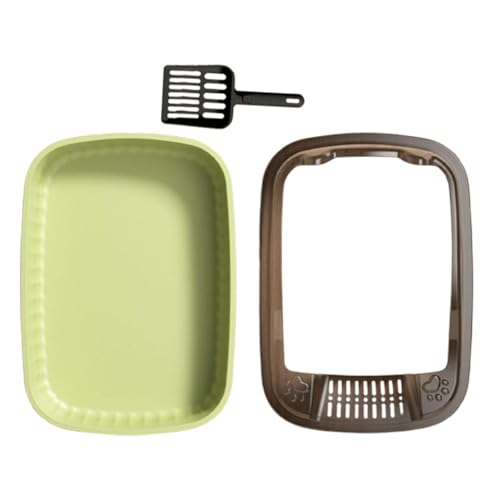 F Fityle Katzentoilette, Katzenklo, Katzentoilette, halbgeschlossene Katzentoilette, kleine Kätzchentoilette für kleine, mittelgroße und große Katzen, GrÜn F Fityle Katzentoilette, Katzenklo, Katzentoilette, halbgeschlossene Katzentoilette, kleine Kätzchentoilette für kleine, mittelgroße und große Katzen, GrÜn von F Fityle