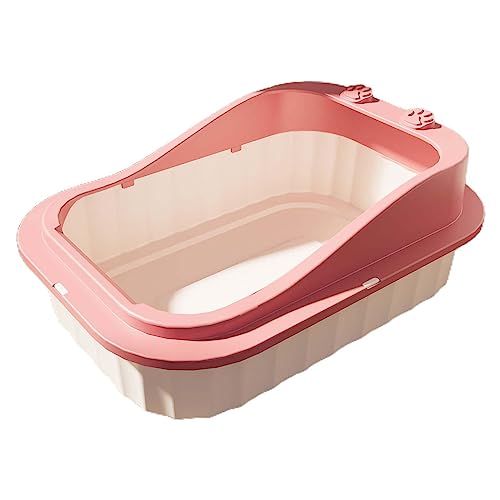 F Fityle Katzentoilette, Katzentoilette, spritzwassergeschützt, Abnehmbarer, offener Katzenstreubehälter, Katzentoilette, Kätzchentoilette, ROSA F Fityle Katzentoilette, Katzentoilette, spritzwassergeschützt, Abnehmbarer, offener Katzenstreubehälter, Katzentoilette, Kätzchentoilette, ROSA von F Fityle