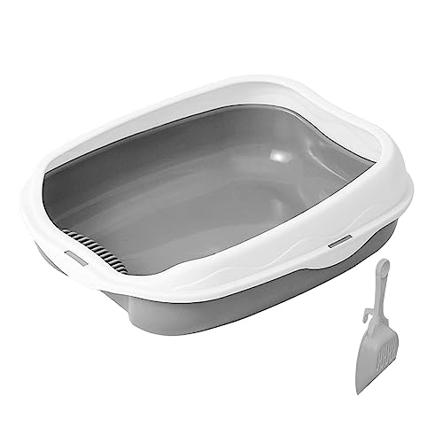 F Fityle Katzentoilette, Oben offen, Haustiertoilette, Reise-Katzensandkasten, abnehmbar, leicht zu reinigen, Katzentoilette, Katzentoilette für kleine, Grau S 42x29x14cm F Fityle Katzentoilette, Oben offen, Haustiertoilette, Reise-Katzensandkasten, abnehmbar, leicht zu reinigen, Katzentoilette, Katzentoilette für kleine, Grau S 42x29x14cm von F Fityle