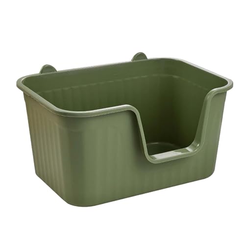 F Fityle Katzentoilette, Oben offen, hohe Seiten, spritzwassergeschützt, leicht zu reinigen, Katzentoilette, langlebige Katzentoilette, grün L F Fityle Katzentoilette, Oben offen, hohe Seiten, spritzwassergeschützt, leicht zu reinigen, Katzentoilette, langlebige Katzentoilette, grün L von F Fityle