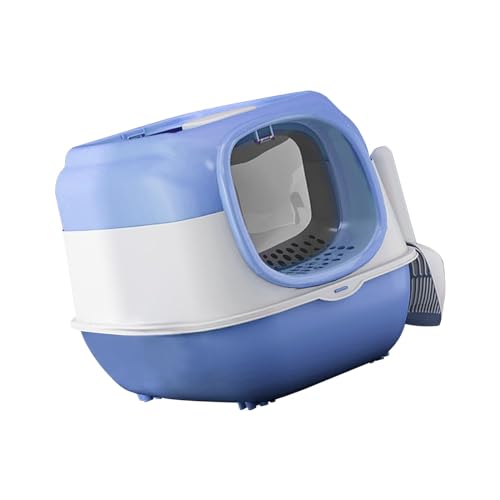 F Fityle Katzentoilette mit Haube, Katzentoilette für Haustiere mit Deckel, stabil für Hauskatzen, Sandkasten, Katzentoilette für Haustiere, geschlossene und, Blau F Fityle Katzentoilette mit Haube, Katzentoilette für Haustiere mit Deckel, stabil für Hauskatzen, Sandkasten, Katzentoilette für Haustiere, geschlossene und, Blau von F Fityle
