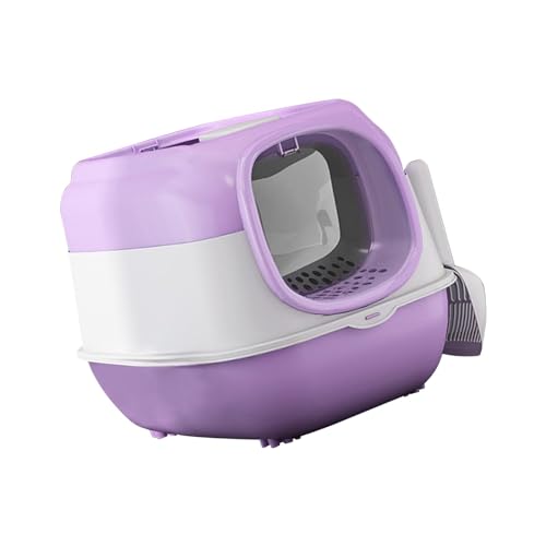 F Fityle Katzentoilette mit Haube, Katzentoilette für Haustiere mit Deckel, stabil für Hauskatzen, Sandkasten, Katzentoilette für Haustiere, geschlossene und, LILA F Fityle Katzentoilette mit Haube, Katzentoilette für Haustiere mit Deckel, stabil für Hauskatzen, Sandkasten, Katzentoilette für Haustiere, geschlossene und, LILA von F Fityle