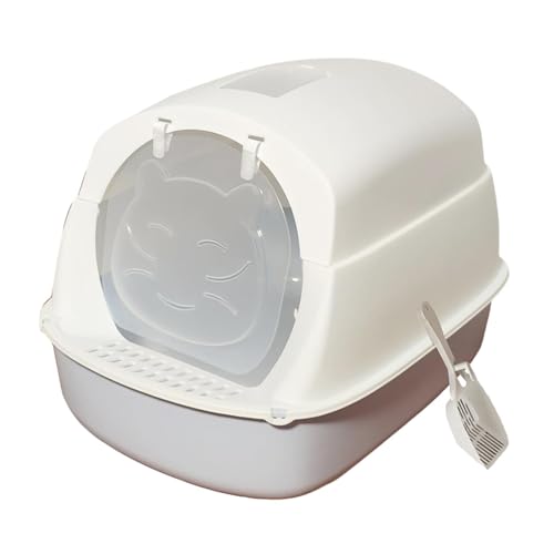 F Fityle Katzentoilette mit Kapuze, Haustiertoilette, vollständig geschlossene Katzentoilette, große Katzentoilette, spritzwassergeschützt, Haustierbedarf, GRAU F Fityle Katzentoilette mit Kapuze, Haustiertoilette, vollständig geschlossene Katzentoilette, große Katzentoilette, spritzwassergeschützt, Haustierbedarf, GRAU von F Fityle