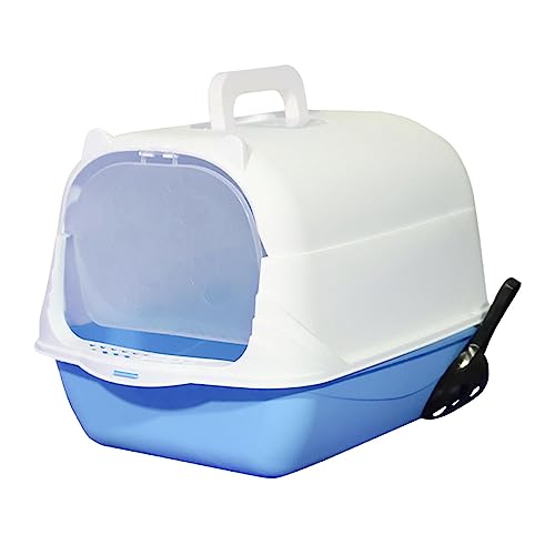 F Fityle Katzentoilette mit Kapuze, Katzentoilette, vollständig geschlossene Katzentoilette, große Katzentoilette, spritzwassergeschützt, mit Tür, tragbare, Blau F Fityle Katzentoilette mit Kapuze, Katzentoilette, vollständig geschlossene Katzentoilette, große Katzentoilette, spritzwassergeschützt, mit Tür, tragbare, Blau von F Fityle