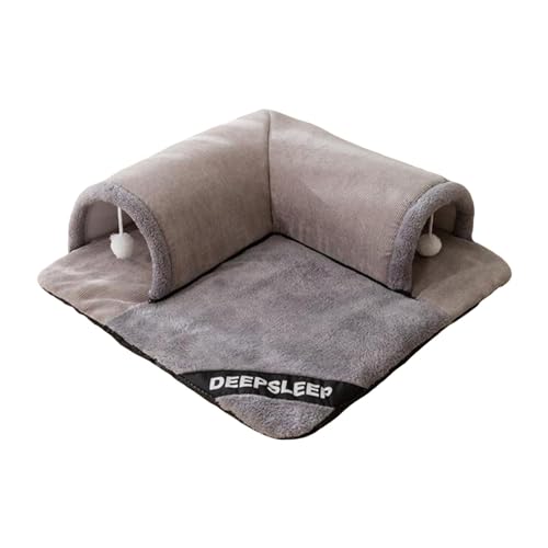 F Fityle Katzentunnel-Bett, Spielcenter, atmungsaktiver Spielplatz, leichtes Übungsversteck, interaktives Spielzeug für Katzen, Hamster, Kaninchen im, grau F Fityle Katzentunnel-Bett, Spielcenter, atmungsaktiver Spielplatz, leichtes Übungsversteck, interaktives Spielzeug für Katzen, Hamster, Kaninchen im, grau von F Fityle