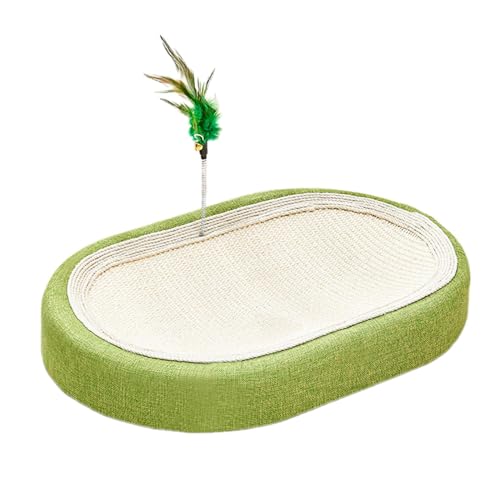 F Fityle Kratzkissen für Hauskatzen, Sisal-Kratzbrett, verschleißfest, groß, Trainingsspielzeug, Katzenkratzbrett, Loungebett zum Schlafen, mit lustigem Katzenstock F Fityle Kratzkissen für Hauskatzen, Sisal-Kratzbrett, verschleißfest, groß, Trainingsspielzeug, Katzenkratzbrett, Loungebett zum Schlafen, mit lustigem Katzenstock von F Fityle