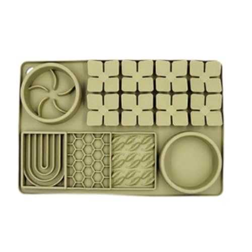 F Fityle Langsamer Futterspender und Leckmatte für Hunde, Futterspender-Pad, langsame Futter-Leckmatte, Geruchstraining für Kleintiere, Heimtierbedarf, GrÜn von F Fityle