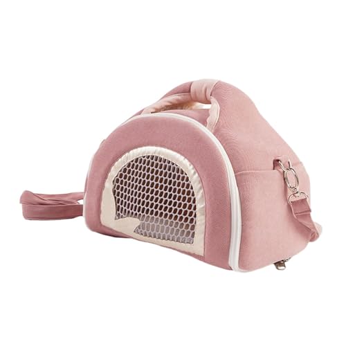 F Fityle Meerschweinchen -Trägerbeutel tragbares Reisende kleine Tiere mit Netzfenster für Frettchen Mäuse Igel Chinchilla, Rosa von F Fityle