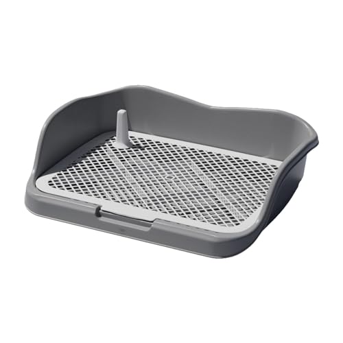F Fityle Mesh-Gittertoilette mit Schutzwand auf jeder Seite, Mesh-Gitter-Trainingstoilette für Welpen, grau F Fityle Mesh-Gittertoilette mit Schutzwand auf jeder Seite, Mesh-Gitter-Trainingstoilette für Welpen, grau von F Fityle