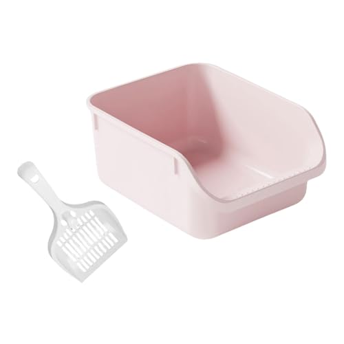 F Fityle Oben offene Haustier-Katzen-Toilette, Sandkasten, tragbar, hochseitig, spritzwassergeschützt, leicht zu tragen, für Katzen, offene Katzen, ROSA F Fityle Oben offene Haustier-Katzen-Toilette, Sandkasten, tragbar, hochseitig, spritzwassergeschützt, leicht zu tragen, für Katzen, offene Katzen, ROSA von F Fityle