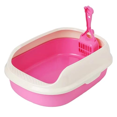 F Fityle Oben offene Katzentoilette für alle Arten von Katzenstreu. Oben offene Katzentoilette. Hohe Seiten. Leicht zu reinigen. Praktischer Katzensandkasten, Pink Rot F Fityle Oben offene Katzentoilette für alle Arten von Katzenstreu. Oben offene Katzentoilette. Hohe Seiten. Leicht zu reinigen. Praktischer Katzensandkasten, Pink Rot von F Fityle