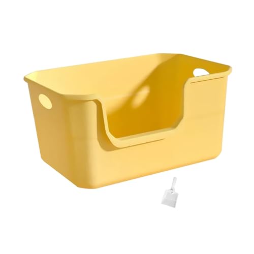 F Fityle Offene Katzentoilette, Katzentoilette, Kätzchentöpfchen-Toilette, erhöhte Katzentoilette, hochseitige Haustiertoilette für kleine Hunde, Gelb F Fityle Offene Katzentoilette, Katzentoilette, Kätzchentöpfchen-Toilette, erhöhte Katzentoilette, hochseitige Haustiertoilette für kleine Hunde, Gelb von F Fityle