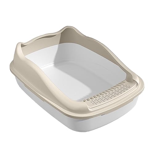 F Fityle Offene Katzentoilette, Katzentoilette, Tiefe Toilette, große Pfanne, Käfig, Töpfchen, Toilette, Haustiertoilette für Kätzchen, andere Haustiere, Cremeweiß 19X14X7in F Fityle Offene Katzentoilette, Katzentoilette, Tiefe Toilette, große Pfanne, Käfig, Töpfchen, Toilette, Haustiertoilette für Kätzchen, andere Haustiere, Cremeweiß 19X14X7in von F Fityle