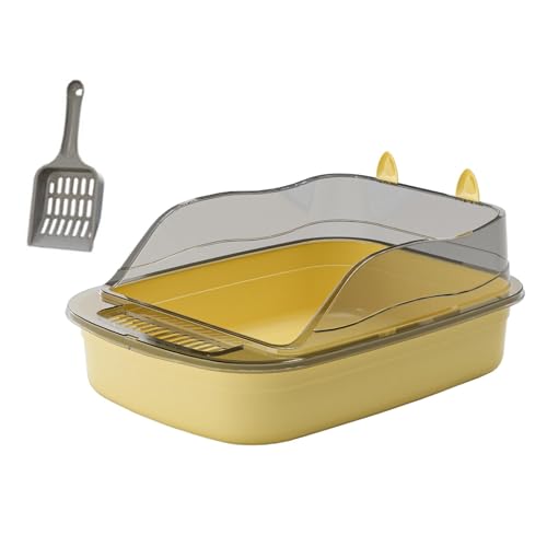 F Fityle Offene Katzentoilette, Katzentoilette, langlebig, Cartoon-Form, spritzwassergeschützt, 50 x 34 x 18 cm, großer Raum, Bettpfanne, hohe Seiten, Gelb F Fityle Offene Katzentoilette, Katzentoilette, langlebig, Cartoon-Form, spritzwassergeschützt, 50 x 34 x 18 cm, großer Raum, Bettpfanne, hohe Seiten, Gelb von F Fityle