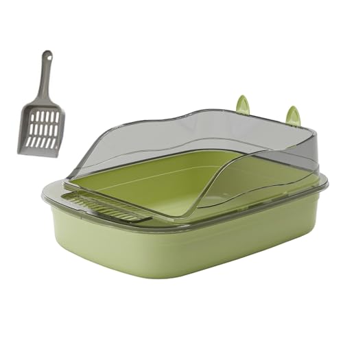 F Fityle Offene Katzentoilette, Katzentoilette, langlebig, Cartoon-Form, spritzwassergeschützt, 50 x 34 x 18 cm, großer Raum, Bettpfanne, hohe Seiten, Grün F Fityle Offene Katzentoilette, Katzentoilette, langlebig, Cartoon-Form, spritzwassergeschützt, 50 x 34 x 18 cm, großer Raum, Bettpfanne, hohe Seiten, Grün von F Fityle