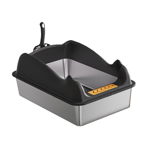 F Fityle Offene Katzentoilette, Katzentoilette, niedriger Einstieg, spritzwassergeschützt, Katzentoilette, Katzentoilette, Sandkasten für Katzen im, Schwarz F Fityle Offene Katzentoilette, Katzentoilette, niedriger Einstieg, spritzwassergeschützt, Katzentoilette, Katzentoilette, Sandkasten für Katzen im, Schwarz von F Fityle