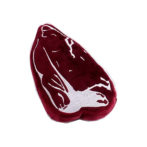 F Fityle Plüsch Steak, Hundespielzeug Kauspielzeug Fleisch Requisiten, Dog Squeak Food Shaped Chew Toy, Realistisches Steak-Gefülltes Lebensmittelkissen für mittelgroße und große Hunde F Fityle Plüsch Steak, Hundespielzeug Kauspielzeug Fleisch Requisiten, Dog Squeak Food Shaped Chew Toy, Realistisches Steak-Gefülltes Lebensmittelkissen für mittelgroße und große Hunde von F Fityle