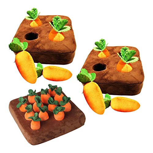 F Fityle Plüschtier Karotte - Tolles Spielzeug für Kinder und Haustiere, 1 Stück 12 Karotten 2 Stück 4 Karotten von F Fityle