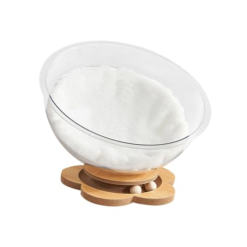 F Fityle Raumkapsel-Katzenbett für Innenkatzen, Acryl-Haustierhaus, Katzenmöbel, Kätzchen, Hängematte, Schlafnest für Innenkatzen für Kätzchen, Blume mit Polster F Fityle Raumkapsel-Katzenbett für Innenkatzen, Acryl-Haustierhaus, Katzenmöbel, Kätzchen, Hängematte, Schlafnest für Innenkatzen für Kätzchen, Blume mit Polster von F Fityle