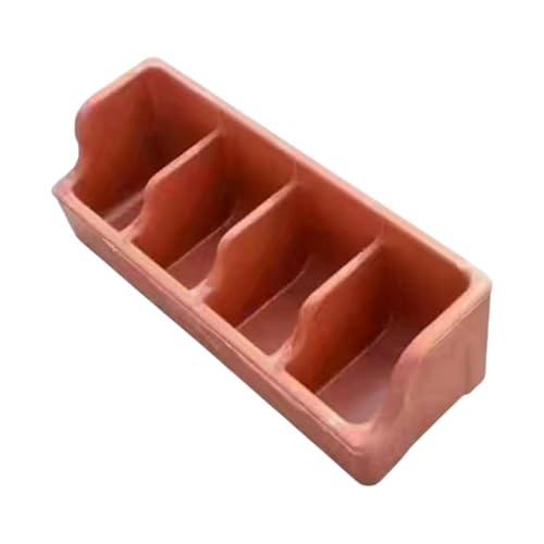 F Fityle Schweinetrog, Zaunfutterspender, 4-Fach-Farmbedarf, Tränke zum Füttern von Nutztieren, Futterspender, Futterschlitz für Schweinefutter von F Fityle