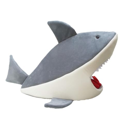 F Fityle Shark Cats Cave Bed Hideout Katzen- und Hundenest Warmes Höhlennest für Kaninchen Kleine und mittelgroße Katzen Welpen 21,65 Zoll x 11,81 Zoll x 15,75, Hellgrau F Fityle Shark Cats Cave Bed Hideout Katzen- und Hundenest Warmes Höhlennest für Kaninchen Kleine und mittelgroße Katzen Welpen 21,65 Zoll x 11,81 Zoll x 15,75, Hellgrau von F Fityle