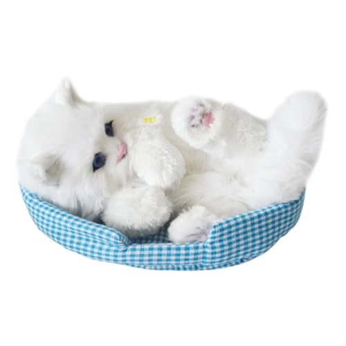 F Fityle Simulation schöne Katze Schlafkatzen Spielzeug schlafende Katzen auf Matte Geschenk vielseitig Mini Kätzchen in Pet Pad Decor Begleiter Katze, Weiße Katze F Fityle Simulation schöne Katze Schlafkatzen Spielzeug schlafende Katzen auf Matte Geschenk vielseitig Mini Kätzchen in Pet Pad Decor Begleiter Katze, Weiße Katze von F Fityle
